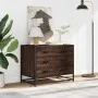 Cómoda de madera contrachapada roble marrón 70x41x56 cm de , Cajoneras - Ref: Foro24-849078, Precio: 91,52 €, Descuento: %