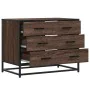 Cómoda de madera contrachapada roble marrón 70x41x56 cm de , Cajoneras - Ref: Foro24-849078, Precio: 91,52 €, Descuento: %