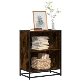 Estantería madera ingeniería color roble ahumado 60x35x76 cm de , Librerías y estanterías - Ref: Foro24-849101, Precio: 71,51...