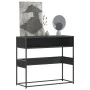 Mesa consola de madera contrachapada negro 90x35x80 cm de , Mesas auxiliares - Ref: Foro24-849169, Precio: 70,45 €, Descuento: %