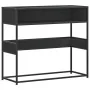 Mesa consola de madera contrachapada negro 90x35x80 cm de , Mesas auxiliares - Ref: Foro24-849169, Precio: 70,45 €, Descuento: %