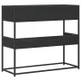 Mesa consola de madera contrachapada negro 90x35x80 cm de , Mesas auxiliares - Ref: Foro24-849169, Precio: 70,45 €, Descuento: %