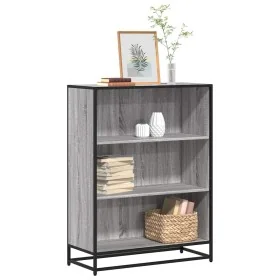 Estantería madera ingeniería gris sonoma 80,5x35x107,5 cm de , Librerías y estanterías - Ref: Foro24-849122, Precio: 107,53 €...