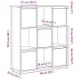 Estantería de madera de ingeniería gris sonoma 89x24x101,5 cm de , Librerías y estanterías - Ref: Foro24-860405, Precio: 94,7...