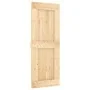 Puerta corredera con herrajes madera maciza de pino 80x210 cm de , Puertas - Ref: Foro24-3332737, Precio: 200,40 €, Descuento: %
