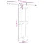 Puerta corredera con herrajes madera maciza de pino 70x210 cm de , Puertas - Ref: Foro24-3332742, Precio: 181,86 €, Descuento: %