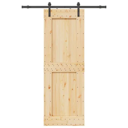 Puerta corredera con herrajes madera maciza de pino 85x210 cm de , Puertas - Ref: Foro24-3332702, Precio: 197,42 €, Descuento: %