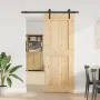 Puerta corredera con herrajes madera maciza de pino 85x210 cm de , Puertas - Ref: Foro24-3332702, Precio: 197,42 €, Descuento: %