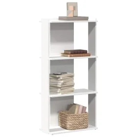 Librería 3 niveles madera ingeniería blanco 60x30x120 cm de , Librerías y estanterías - Ref: Foro24-860265, Precio: 57,43 €, ...
