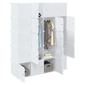 Organizador de cubos almacenamiento 20 cubos varillas colgar PP de , Almacenamiento de ropa y armarios - Ref: Foro24-4019587,...