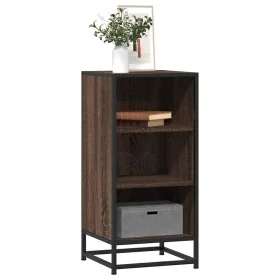 Aparador madera ingeniería y metal marrón roble 35,5x35x76 cm by , Sideboards - Ref: Foro24-848953, Price: 60,51 €, Discount: %