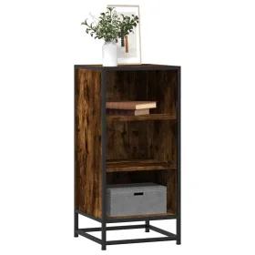 Aparador madera ingeniería y metal roble ahumado 35,5x35x76 cm by , Sideboards - Ref: Foro24-848951, Price: 56,79 €, Discount: %