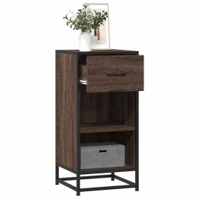 Aparador madera ingeniería y metal marrón roble 35,5x35x76 cm de , Aparadores - Ref: Foro24-848958, Precio: 65,76 €, Descuent...