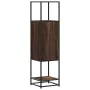 Aparador alto madera ingeniería marrón roble 35,5x35x139cm de , Aparadores - Ref: Foro24-849038, Precio: 86,58 €, Descuento: %