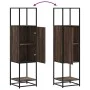 Aparador alto madera ingeniería marrón roble 35,5x35x139cm de , Aparadores - Ref: Foro24-849038, Precio: 86,58 €, Descuento: %