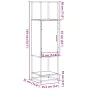 Aparador alto madera ingeniería marrón roble 35,5x35x139cm de , Aparadores - Ref: Foro24-849038, Precio: 86,58 €, Descuento: %
