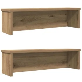 Estantes de cocina apilables 2 uds roble artesanal 50x15x16 cm de , Contenedores para utensilios de cocina - Ref: Foro24-8604...