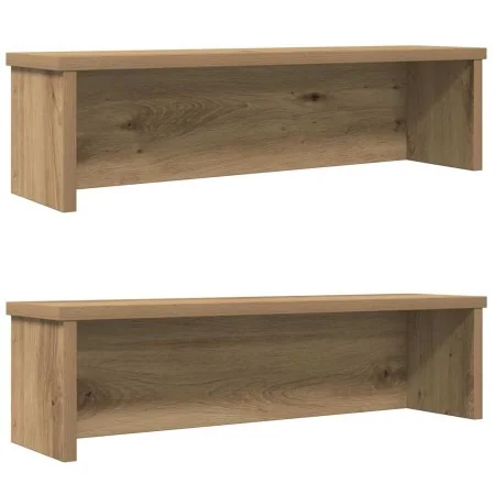 Estantes de cocina apilables 2 uds roble artesanal 50x15x16 cm de , Contenedores para utensilios de cocina - Ref: Foro24-8604...