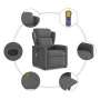 Sillón de masaje reclinable de tela gris oscuro by , Armchairs - Ref: Foro24-4015587, Price: 205,64 €, Discount: %