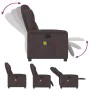 Sillón de masaje reclinable de tela marrón oscuro by , Armchairs - Ref: Foro24-4015591, Price: 201,69 €, Discount: %