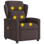 Sillón de masaje reclinable de tela marrón oscuro by , Armchairs - Ref: Foro24-4015591, Price: 201,69 €, Discount: %