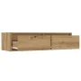 Mueble de TV con luces LED roble artisan 100X35,5x25 cm de , Muebles TV - Ref: Foro24-860246, Precio: 85,91 €, Descuento: %