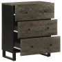 Aparadores 2 uds. madera maciza de mango negro 60x33x75 cm de , Taquillas y armarios de almacenamiento - Ref: Foro24-3309998,...