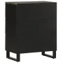 Aparadores 2 uds. madera maciza de mango negro 60x33x75 cm de , Taquillas y armarios de almacenamiento - Ref: Foro24-3309998,...