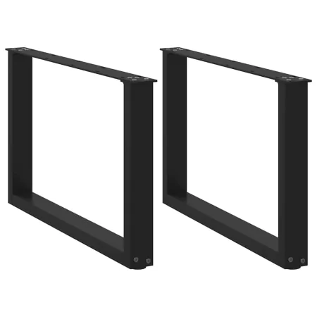 Patas de mesa de centro forma U 2uds acero negro 70x(42-43) cm de , Patas para mesas - Ref: Foro24-4013164, Precio: 64,54 €, ...