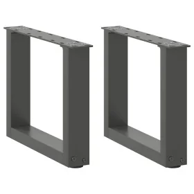 Patas de mesa centro forma U 2uds acero antracita 30x(30-31) cm by , Table legs - Ref: Foro24-4013130, Price: 42,31 €, Discou...