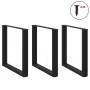 Patas para mesa centro forma U 3 uds acero negro 90x(72-73) cm by , Table legs - Ref: Foro24-4013208, Price: 129,16 €, Discou...