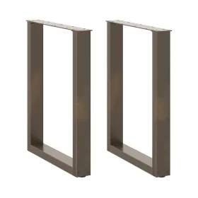 Patas mesa centro forma U 2uds acero natural 70x(72-73)cm acero by , Table legs - Ref: Foro24-4013187, Price: 82,47 €, Discou...