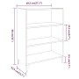 Aparador madera contrachapada marrón roble 69,5x32,5x90cm de vidaXL, Aparadores - Ref: Foro24-817380, Precio: 53,01 €, Descue...