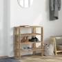 Zapatero artesanal de madera contrachapada 61x32x70 cm de , Zapateros y organizadores de calzado - Ref: Foro24-859850, Precio...