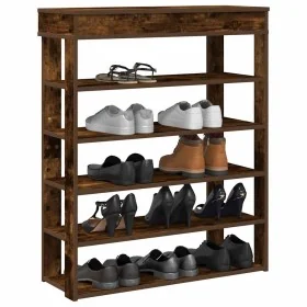 Mueble zapatero madera de ingeniería roble ahumado 80x30x98 cm de , Zapateros y organizadores de calzado - Ref: Foro24-859936...