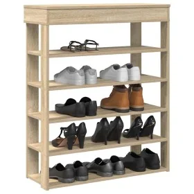 Mueble zapatero madera de ingeniería roble sonoma 80x30x98 cm de , Zapateros y organizadores de calzado - Ref: Foro24-859934,...