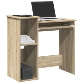 Escritorio con estantes contrachapada color roble 84x40x78 cm de , Escritorios - Ref: Foro24-860447, Precio: 77,02 €, Descuen...