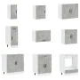Mueble cocina Porto gris hormigón 14 pzas madera contrachapada de , Armarios de cocina - Ref: Foro24-3314995, Precio: 1,00 €,...