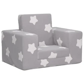 Sofá cama infantil felpa suave gris claro con estrellas de , Mobiliario para bebés y niños pequeños - Ref: Foro24-4104784, Pr...