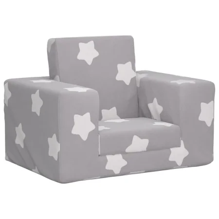 Sofá cama infantil felpa suave gris claro con estrellas de , Mobiliario para bebés y niños pequeños - Ref: Foro24-4104784, Pr...