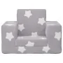Sofá cama infantil felpa suave gris claro con estrellas de , Mobiliario para bebés y niños pequeños - Ref: Foro24-4104784, Pr...