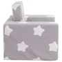 Sofá cama infantil felpa suave gris claro con estrellas de , Mobiliario para bebés y niños pequeños - Ref: Foro24-4104784, Pr...