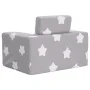 Sofá cama infantil felpa suave gris claro con estrellas de , Mobiliario para bebés y niños pequeños - Ref: Foro24-4104784, Pr...