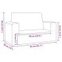 Sofá para niños de 2 plazas de felpa suave color crema de , Mobiliario para bebés y niños pequeños - Ref: Foro24-4104799, Pre...