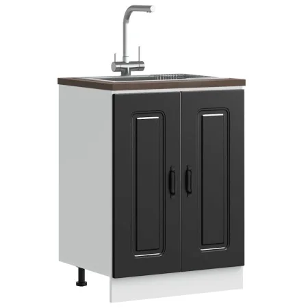 Mueble bajo para fregadero Kalmar negro 60x46x81,5 cm de , Armarios de cocina - Ref: Foro24-853438, Precio: 75,49 €, Descuent...