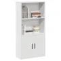 Estantería de madera de ingeniería blanca 60x24x120 cm de , Librerías y estanterías - Ref: Foro24-860418, Precio: 71,73 €, De...