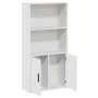 Estantería de madera de ingeniería blanca 60x24x120 cm de , Librerías y estanterías - Ref: Foro24-860418, Precio: 71,73 €, De...
