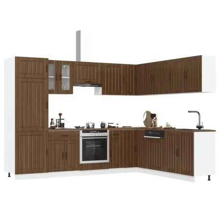 Mueble cocina Lucca roble marrón 14 pzas madera contrachapada de , Armarios de cocina - Ref: Foro24-3314988, Precio: 1,00 €, ...