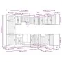 Mueble cocina Lucca roble marrón 14 pzas madera contrachapada de , Armarios de cocina - Ref: Foro24-3314988, Precio: 1,00 €, ...
