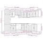 Mueble cocina Lucca blanco brillo 14 pzas madera contrachapada de , Armarios de cocina - Ref: Foro24-3314983, Precio: 1,00 €,...